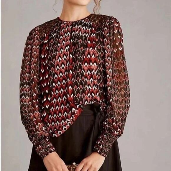 Anthropologie bl-nk London sequin embellished blouse size small - Picture 1 of 9